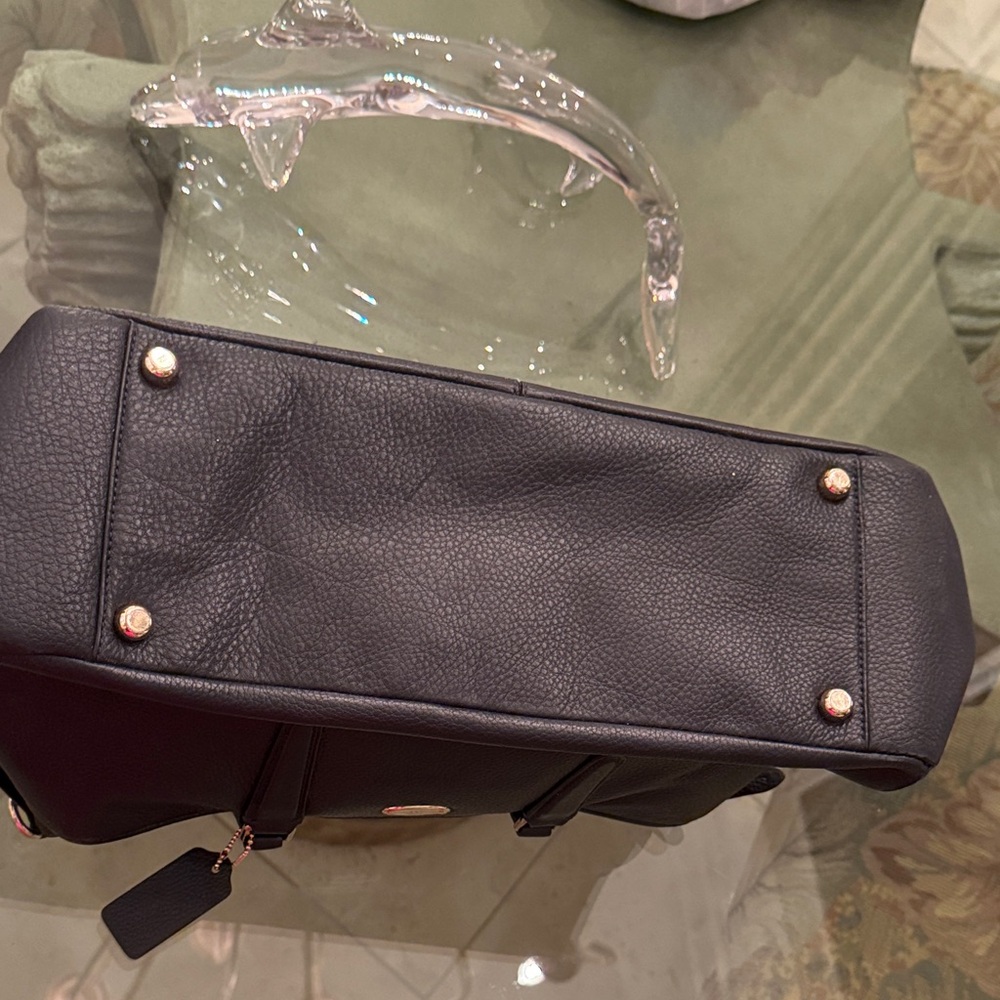 Coach Luxurious Black Leather Satchel - Picture 10 of 12